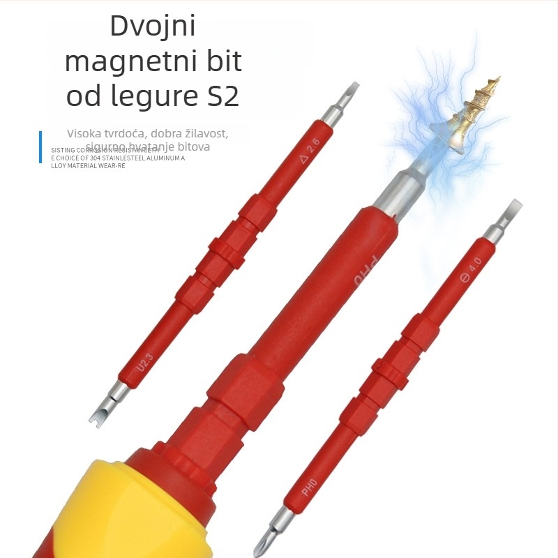 MYJ 5-u-1 izolirani odvijač set s magnetskim vrhovima od Cr-V čelika za održavanje električnih uređaja visokog napona