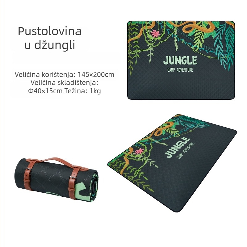 Vanjska piknik podloga s aluminijskom folijom, vodootporna i protuklizna, kamperska deka 200x145 cm / 200x200 cm