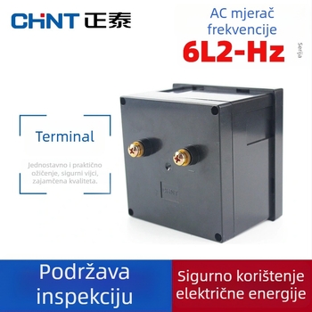 Chint frekvencijski mjerač s kazaljkom, panelno montiran, model 6L2-HZ, 55–65 Hz, 220/380 V, mehanički električni mjerač