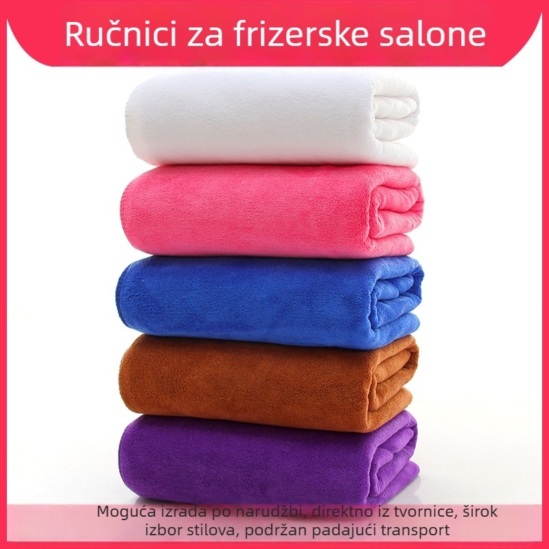 Mikrovlakana ručnik za sušenje kose, salon, jednobojna boja, vrlo upijajući