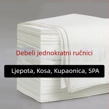 Jednokratne ručnike za hotele i salone, debelji i veći, turban za kosu, 70 g, apsorpcija 16–20 s, 500 komada
