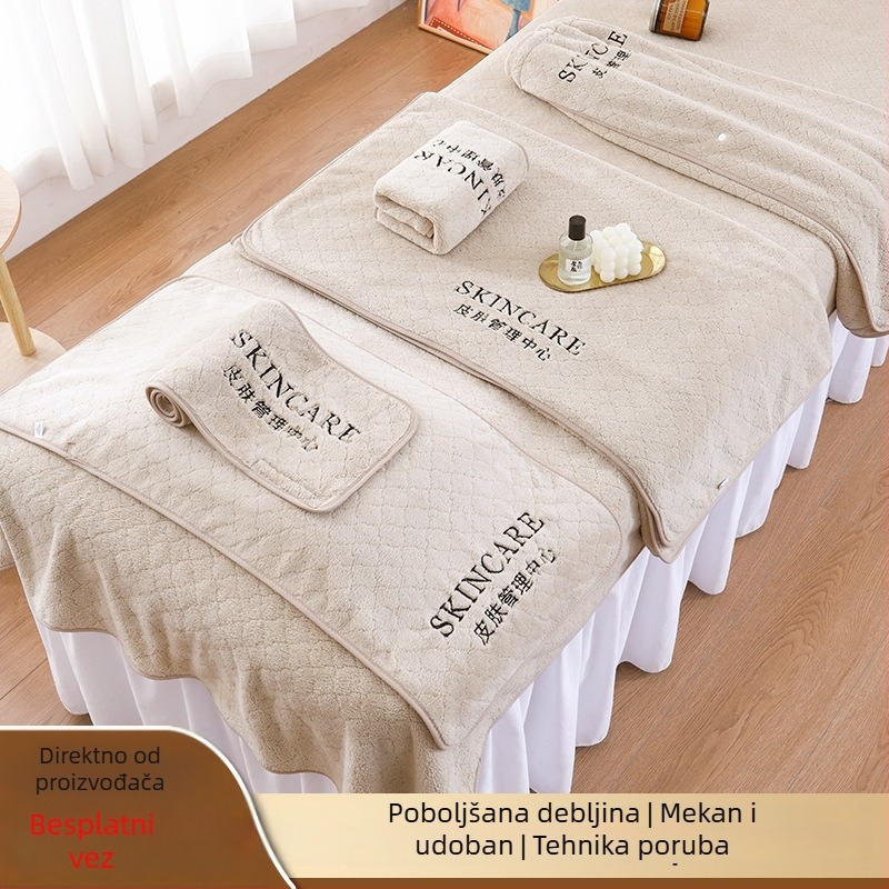 Premium ručnik za salon ljepote s ušivenim logom, pogodna za frizerske salone i njegu kože, za toplo oblaganje, upijajući turbanski ručnik za glavu i posteljni ručnik.