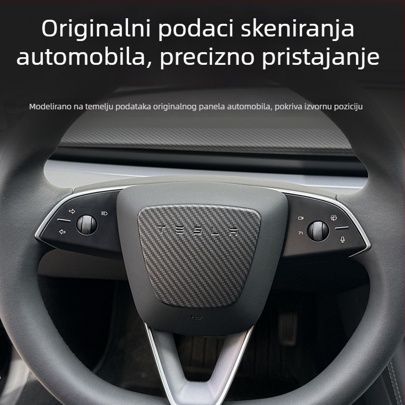 Tesla Model Y unutarnja ukrasna zaštitna naljepnica za volan, plastika