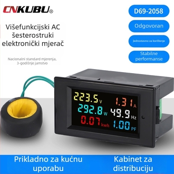 D69-2058 AC voltmetar i monitor snage, digitalni zaslon, pametni modul
