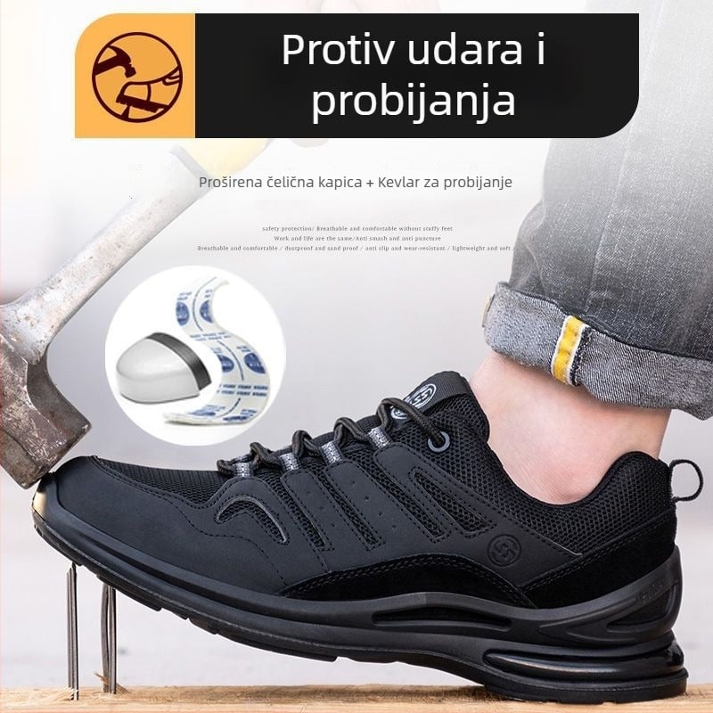 Muške cipele za zaštitu, lagane i izolirane, s 10KV električnom zaštitom, otpornost na probijanje i drobljenje, gornji dio od fly mesh, prstni kapak od plastike i čelika.