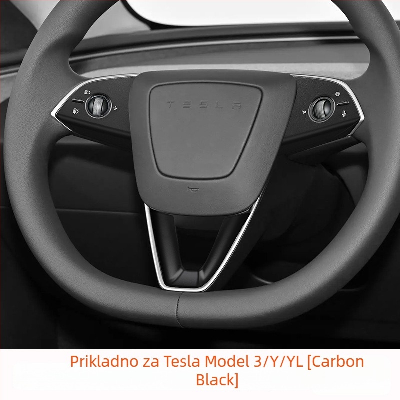 Tesla Model 3/Y dekorativna zaštitna naljepnica za gumbe na volanu – unutarnja sjajna oprema