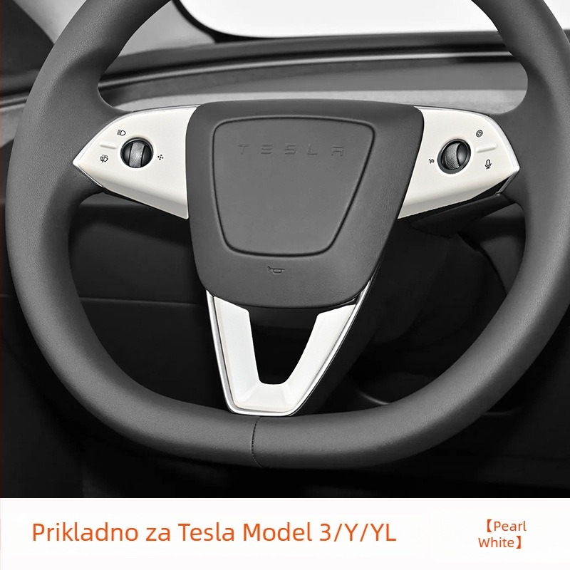 Tesla Model 3/Y dekorativna zaštitna naljepnica za gumbe na volanu – unutarnja sjajna oprema