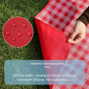 Debela piknik prostirka, vanjska vodootporna, sklopiva od 600D Oxford tkanine, za 1 osobu
