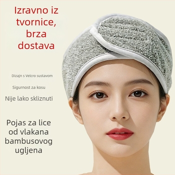 Krpa za uklanjanje šminke od vlakana bambusovog aktiviranog ugljena, apsorpcija 0–5 s, težina 30 g, mogućnost tiskanja loga