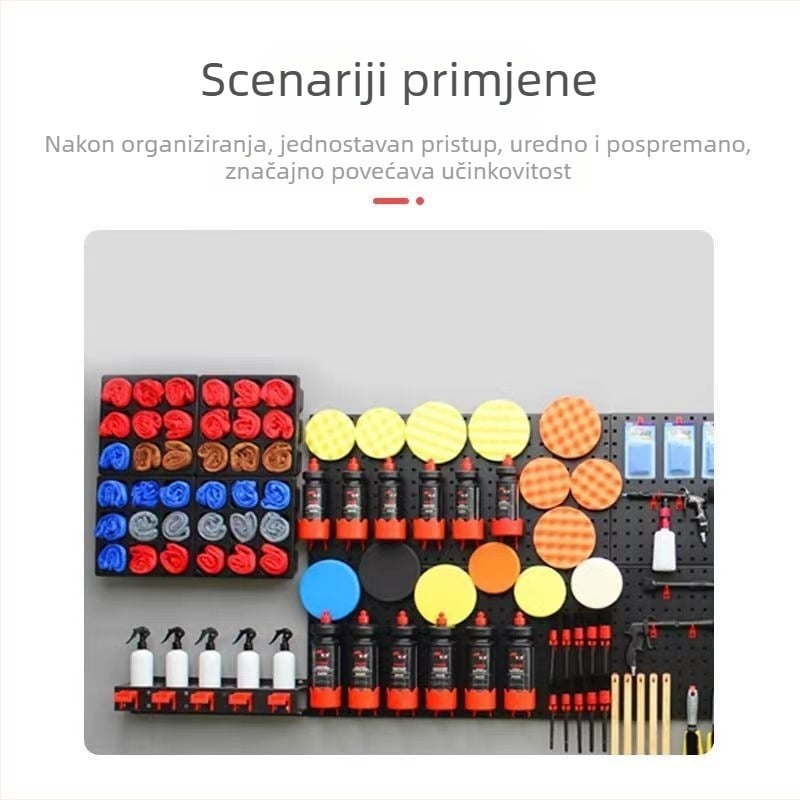 Zidni ormarić za ručnike i skladište za autopraonicu i kozmetički salon, plastični