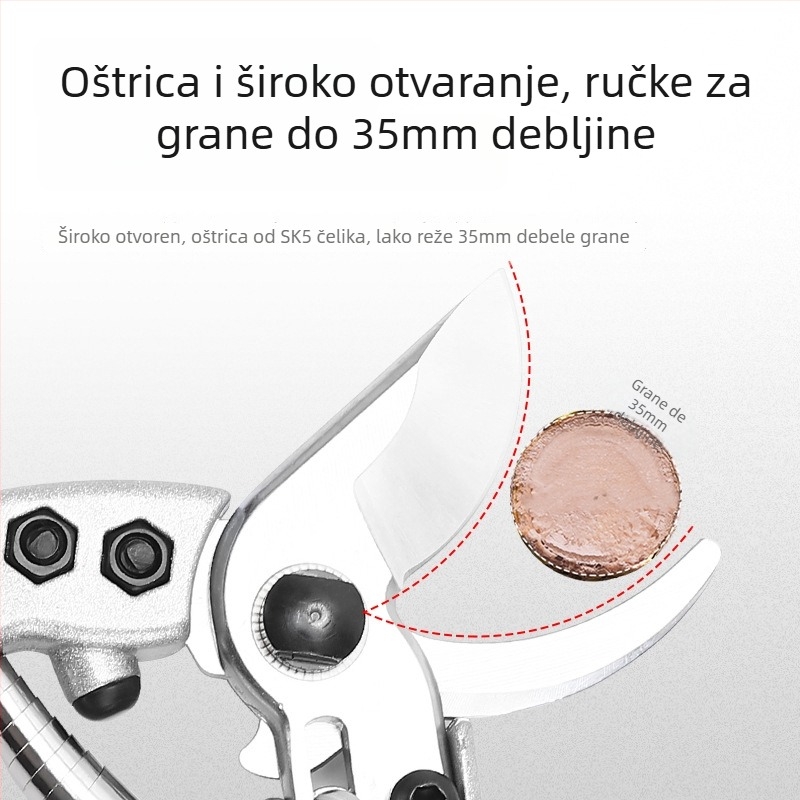 Masterpiece škare za podrezivanje vrta – oštrica SK5, ergonomski dizajn za uštedu napora, višenamjenske za voćke