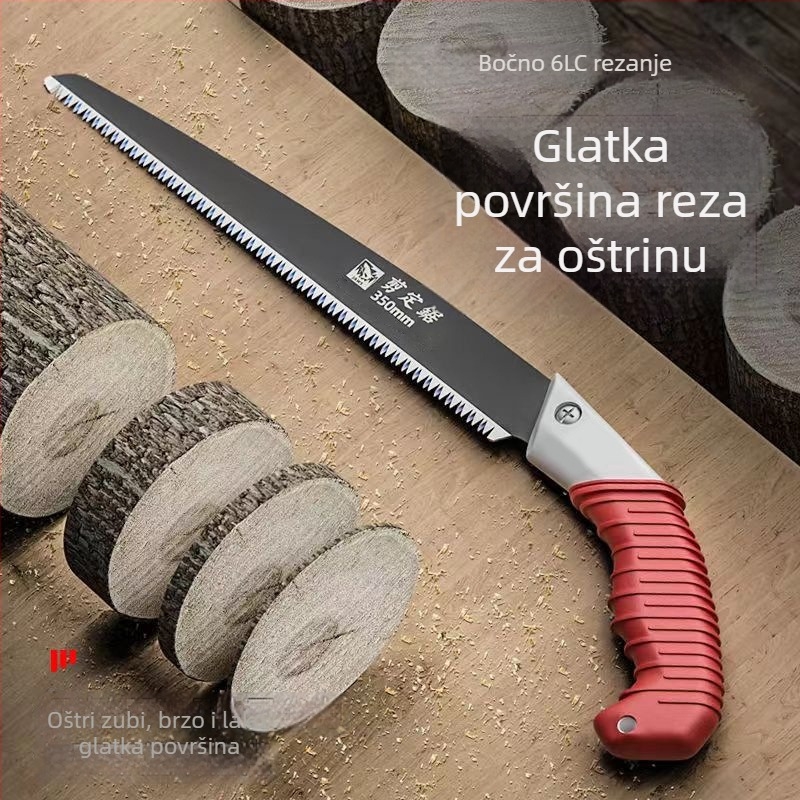 Independent ručna pila za drvo, SK5 čelik, model Great White Shark, za kućno podrezivanje, sječu i vrtlarenje; pogodna za suho i mokro drvo