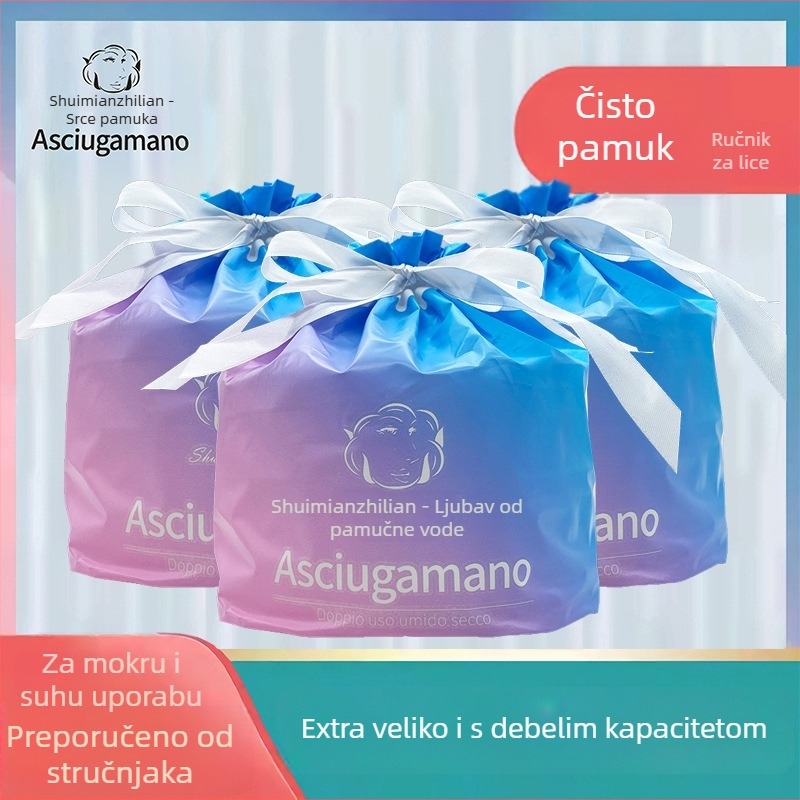 Love of Water Cotton Jednokratna salveta za čišćenje lica, dvostruka upotreba – suha i mokra, netkani materijal, 100% pamuk
