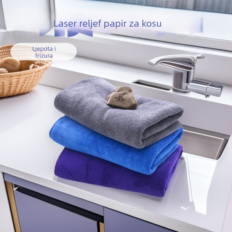 Suha krpa za kosu za ljepotu i friziranje — superfinom vlakno, obična tkanina, 80–100 g, prilagodljivo postupanje, poliamidno vlakno (nylon)