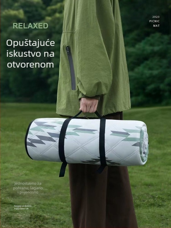 Vanjska piknik podloga, vodootporna, prijenosna, debela, sklopiva, za 5–8 osoba, za kampiranje i kuhanje na otvorenom.