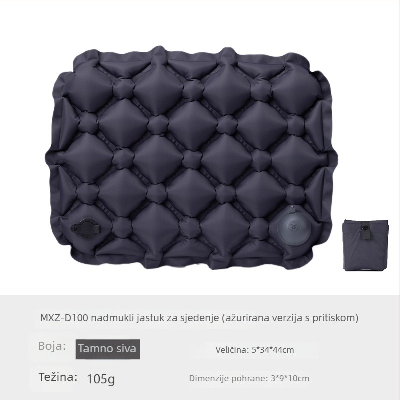 Naduvljiva vanjska naslonjača za sjedenje s otpornošću na vlagu i TPU laminacijom, 40d najlon materijal, 100 g, model MXz-d100ay, za kampiranje i putovanja