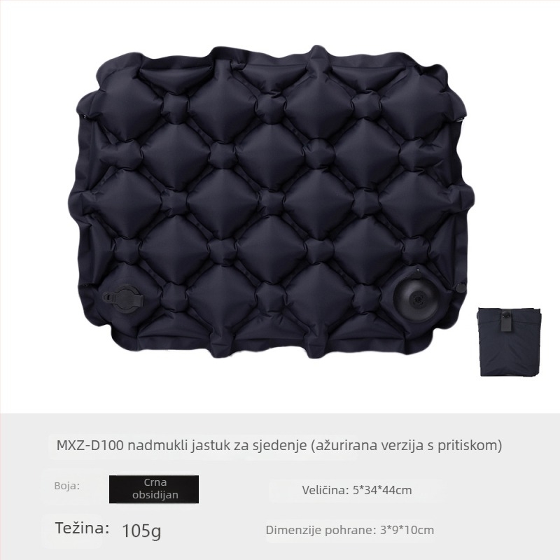 Naduvljiva vanjska naslonjača za sjedenje s otpornošću na vlagu i TPU laminacijom, 40d najlon materijal, 100 g, model MXz-d100ay, za kampiranje i putovanja