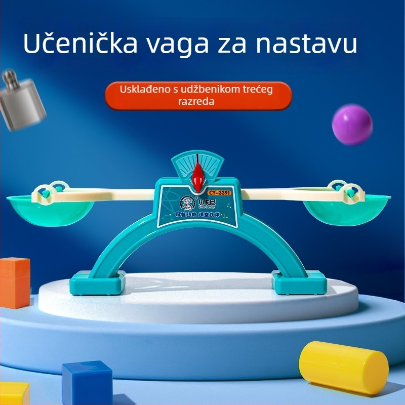 Ravnotežna vaga za učenike — plastična konstrukcija, Little Carney, za matematiku i fiziku