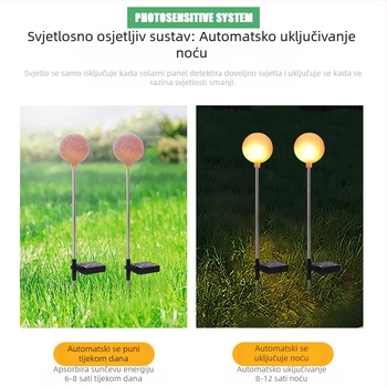 Solarna krajinska svjetiljka s oblikom cvijeta, LED, gumeni kućište, IP65, model LW-4