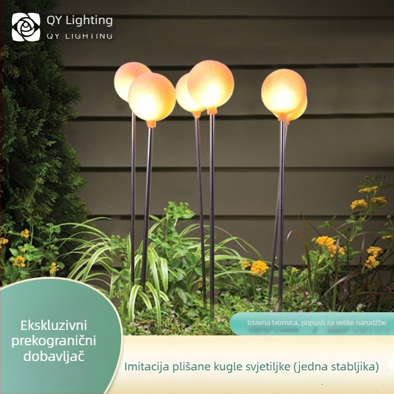 Solarna krajinska svjetiljka s oblikom cvijeta, LED, gumeni kućište, IP65, model LW-4