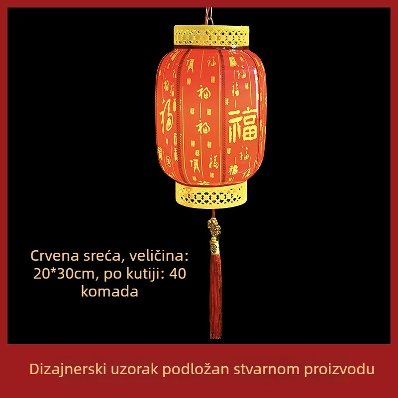Vanjska LED viseća fenjer, kineskog stila, IP65, napajanje putem kabela
