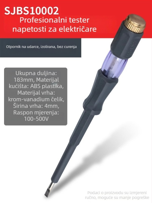 Persia tester napona za električare – visoka jasnost detekcije, induktivno otkrivanje, 100-500V