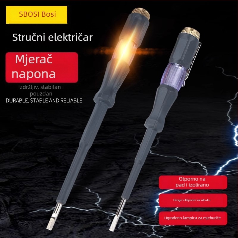Persia tester napona za električare – visoka jasnost detekcije, induktivno otkrivanje, 100-500V
