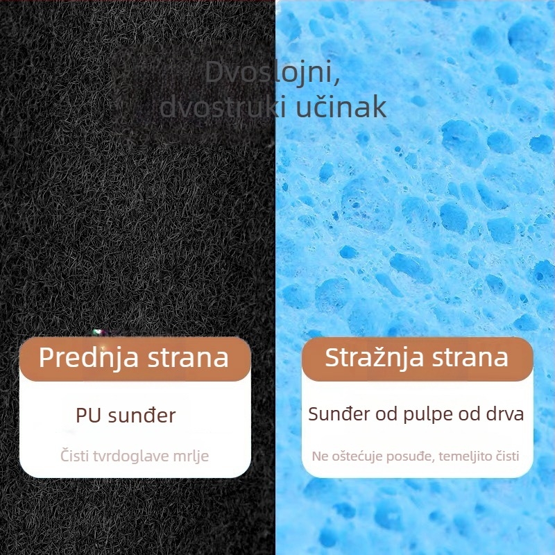 Balance Chaohui spužva od drvene celuloze za posuđe — upija vodu, odbija masnoću, pogodna za lonce i zdjele
