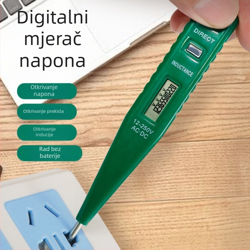 Električni tester s digitalnim prikazom za kontinuitet i curenje, profesionalni alat za gradilište, visoka preciznost
