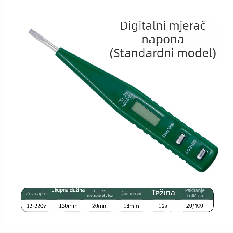 Električni tester s digitalnim prikazom za kontinuitet i curenje, profesionalni alat za gradilište, visoka preciznost