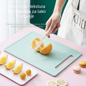 Dvostruka plastična daska za rezanje voća i povrća, prijenosna kuhinjska daska, moderni minimalistički stil