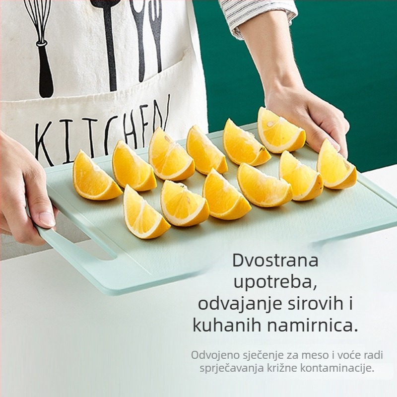 Dvostruka plastična daska za rezanje voća i povrća, prijenosna kuhinjska daska, moderni minimalistički stil