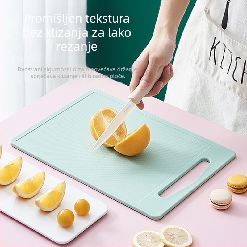 Dvostruka plastična daska za rezanje voća i povrća, prijenosna kuhinjska daska, moderni minimalistički stil