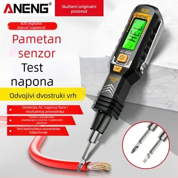 Tester napona olovka s glasovnim vodstvom, automatskim radom i digitalnim zaslonom, višefunkcijska detekcija prekida za kućnu upotrebu