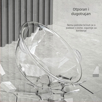 Balance Chaohui Prozirna zdjela s dvostrukim držačima — plastična zdjela za pranje odjeće, povrća i voća, pranje stopala i lica (400 g)