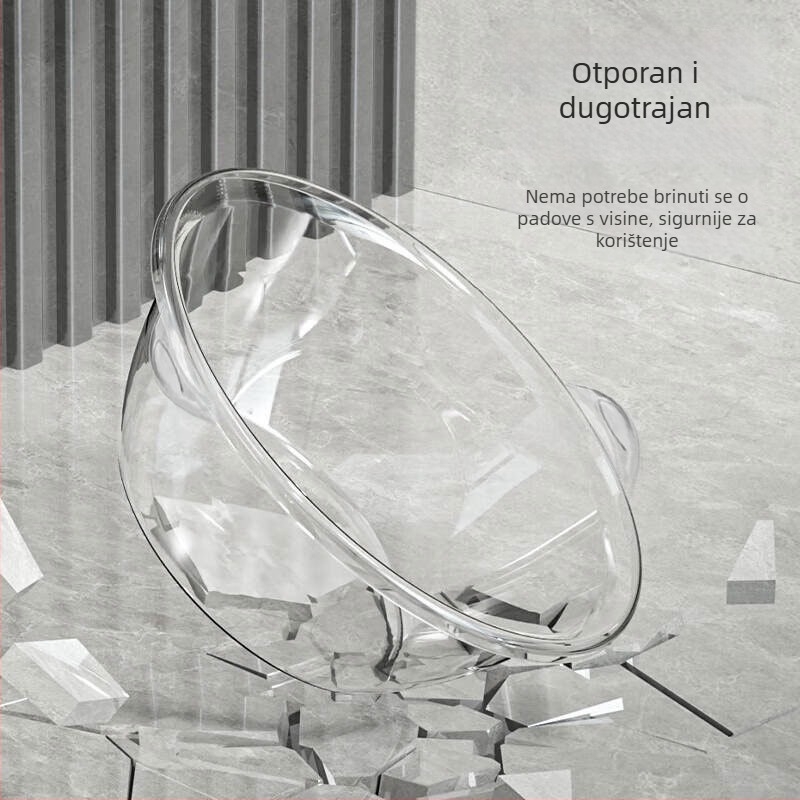 Balance Chaohui Prozirna zdjela s dvostrukim držačima — plastična zdjela za pranje odjeće, povrća i voća, pranje stopala i lica (400 g)