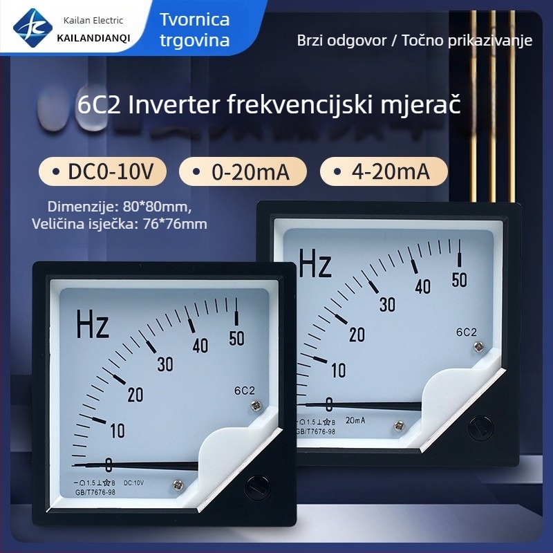CHKL 6L2 Frekvencijski mjerač: 0-50 Hz, DC 10 V ulaz, mjerenje 4-20 mA struje i napona