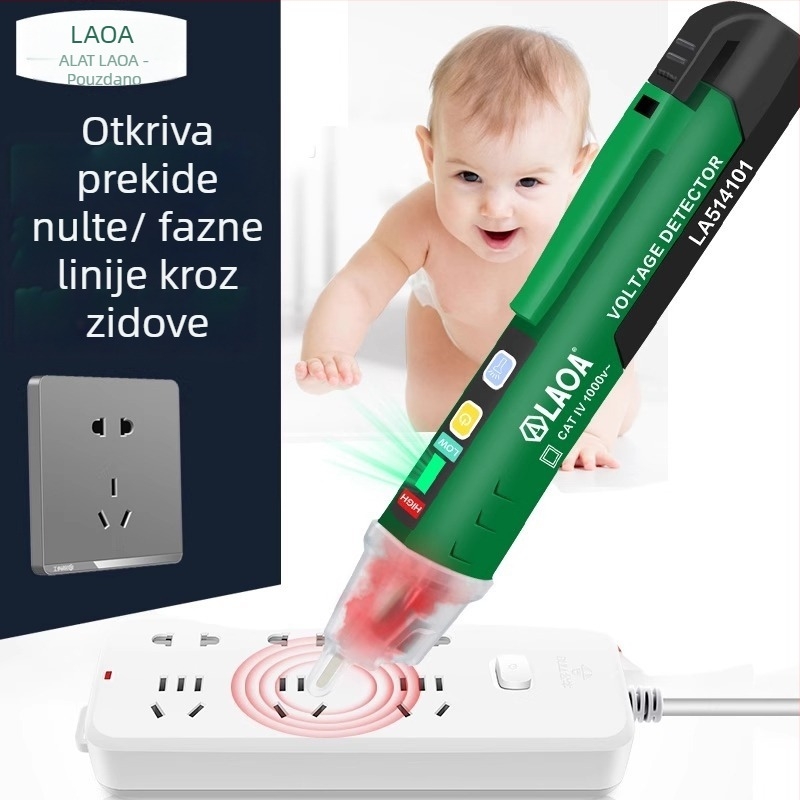 Bezkontaktni tester napona 90-1000V, LA514101, Old a, za profesionalnu upotrebu