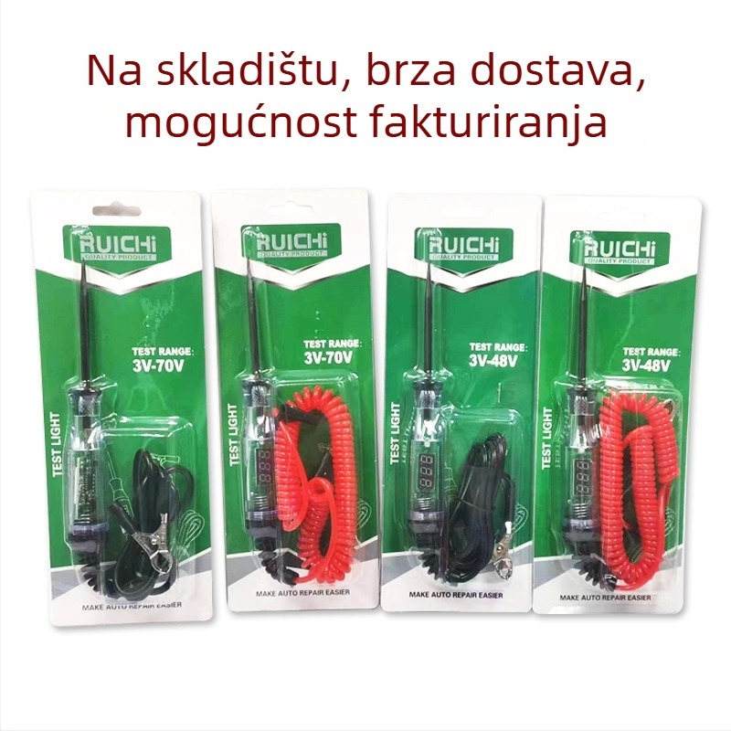 Ruichi tester automobilskih električnih krugova, olovka 3–70V, nedestruktivno mjerenje za održavanje