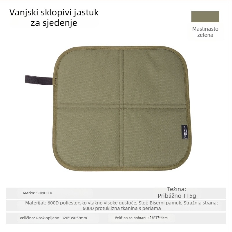 Sklopiva podloga za planinsko kampiranje i planinarenje, otporna na vlagu, vodootporna, s toplinskom izolacijom i otporna na habanje.