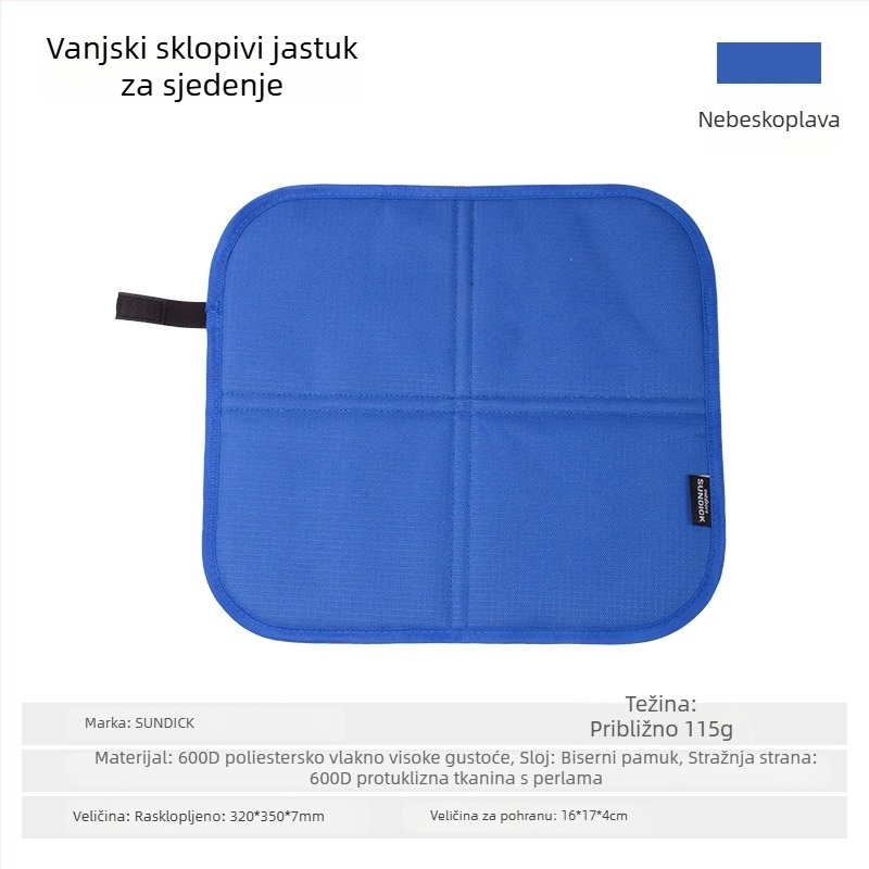 Sklopiva podloga za planinsko kampiranje i planinarenje, otporna na vlagu, vodootporna, s toplinskom izolacijom i otporna na habanje.
