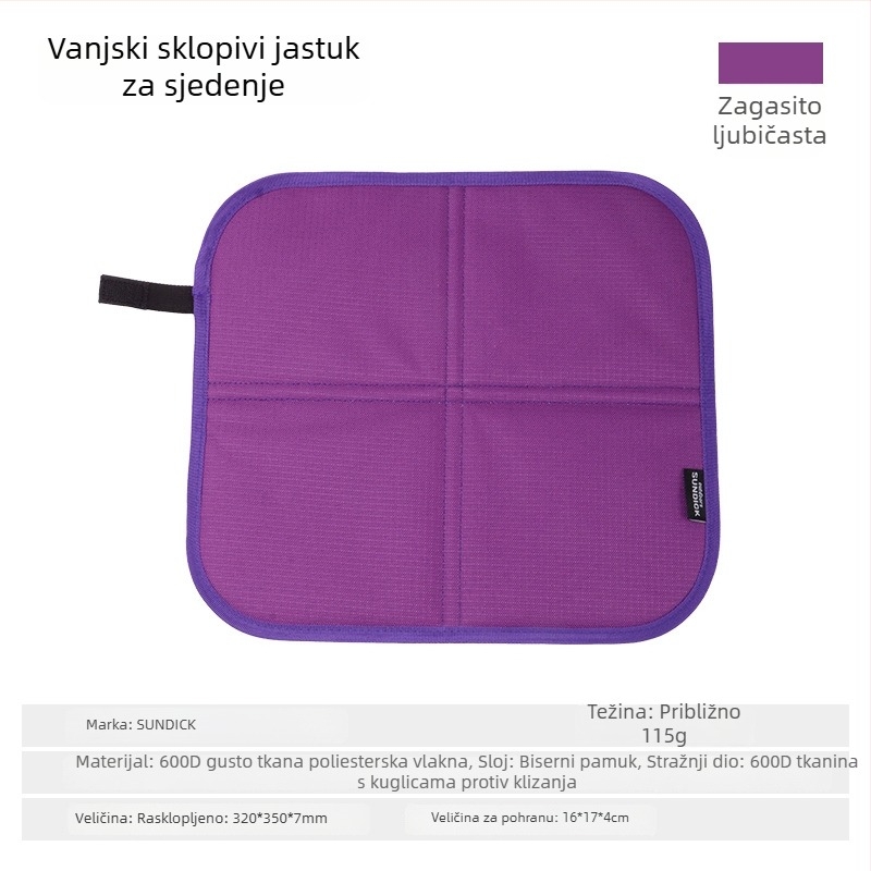 Sklopiva podloga za planinsko kampiranje i planinarenje, otporna na vlagu, vodootporna, s toplinskom izolacijom i otporna na habanje.