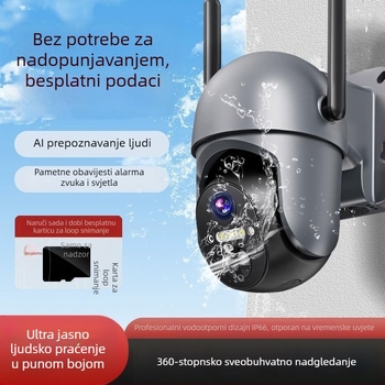 CMOS nadzorna kamera, 360° pokrivenost, interkom u realnom vremenu, daljinsko uključivanje/isključivanje