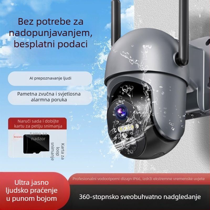 CMOS nadzorna kamera, 360° pokrivenost, interkom u realnom vremenu, daljinsko uključivanje/isključivanje