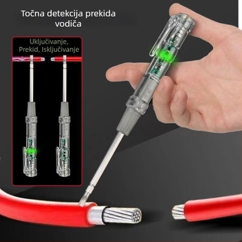 Dvofunkcijski inteligentni tester za žive/neutralne vodove s detekcijom prekida | Raspon napona 12–250 V | Značka One fmvp | Ovlaštena privatna marka