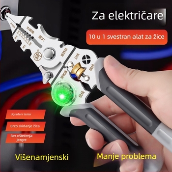 Električar 28-u-1 višenamjenski kliješta: skidanje izolacije, rezanje žica, krimpanje, namatanje i stezanje