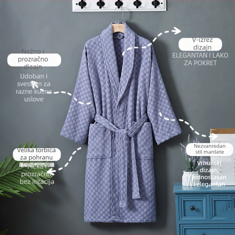 Kupaći ogrtač, 100% pamuk, terry tkanina, 1000 g, unisex, jesen