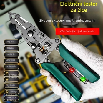 Sklopive kliješta za skidanje izolacije s detekcijom živog vodiča za električare (Brand: Enjoy; Težina: 0.20; Tip: kliješta za skidanje izolacije; Značajke: sklopive, Detekcija živog vodiča)