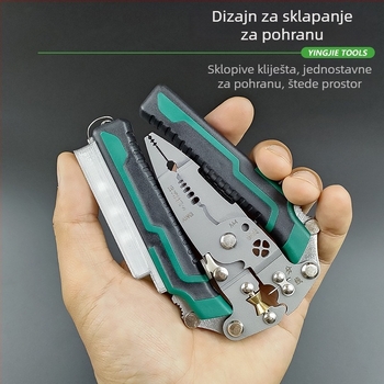 Hero sklopivi odvijač za skidanje izolacije žica s testerom napona – ravne čeljusti, težina 0,2