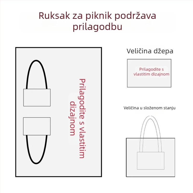 Vanjska tri-u-jednom piknik prostirka – Oxford platno, vodootporna i protuhlačna površina; pogodna za 1-2, 2-4 ili 4-6 osoba